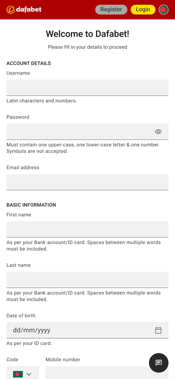 Join Dafabet in few taps with official mobile application.