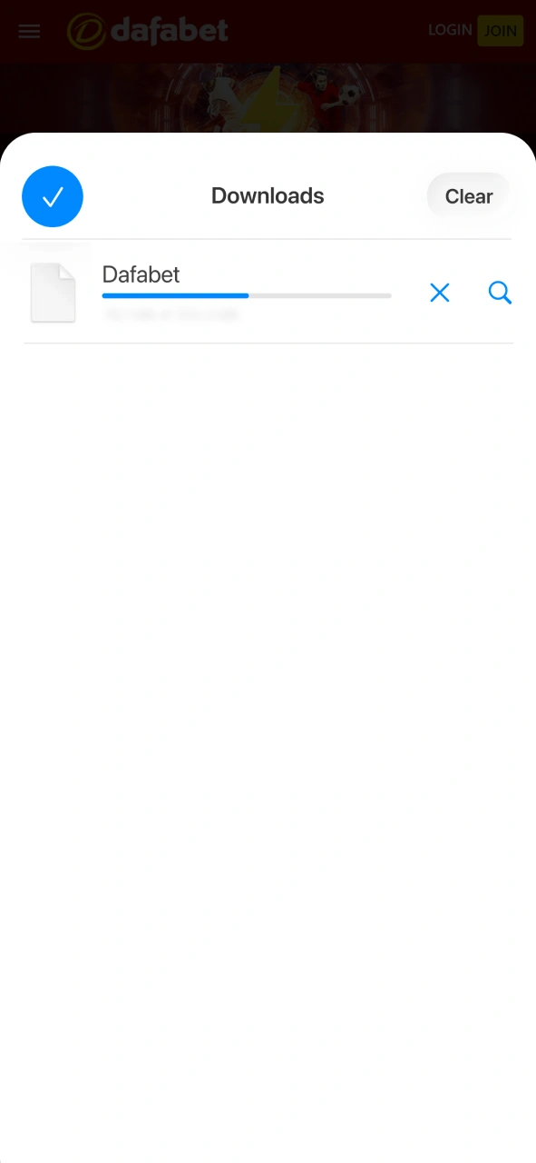 Wait for Dafabet Aviator app to download and install on your iOS.