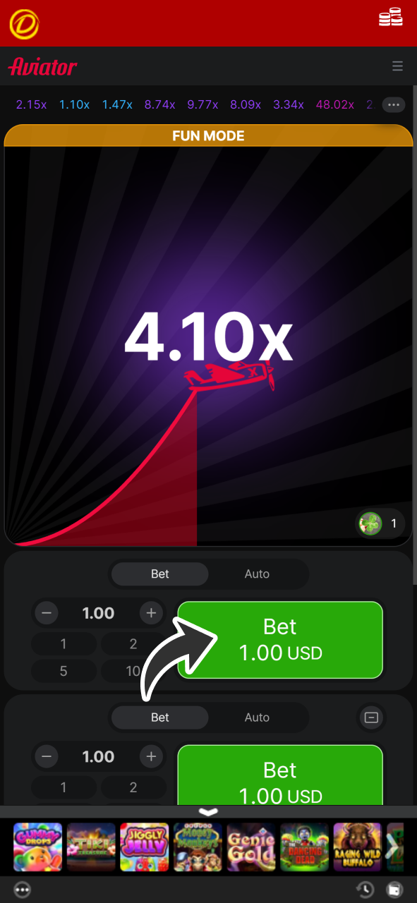 Play real or demo version of Dafabet Aviator game.