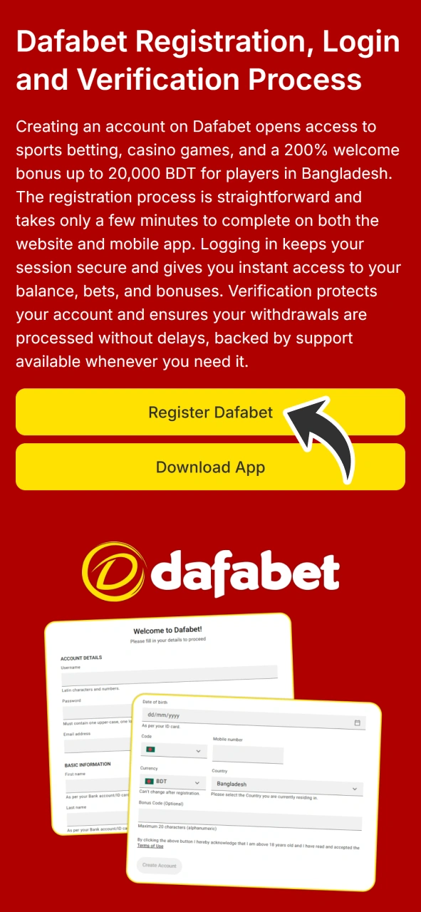 Click this button to register and get Dafabet welcome bonus.