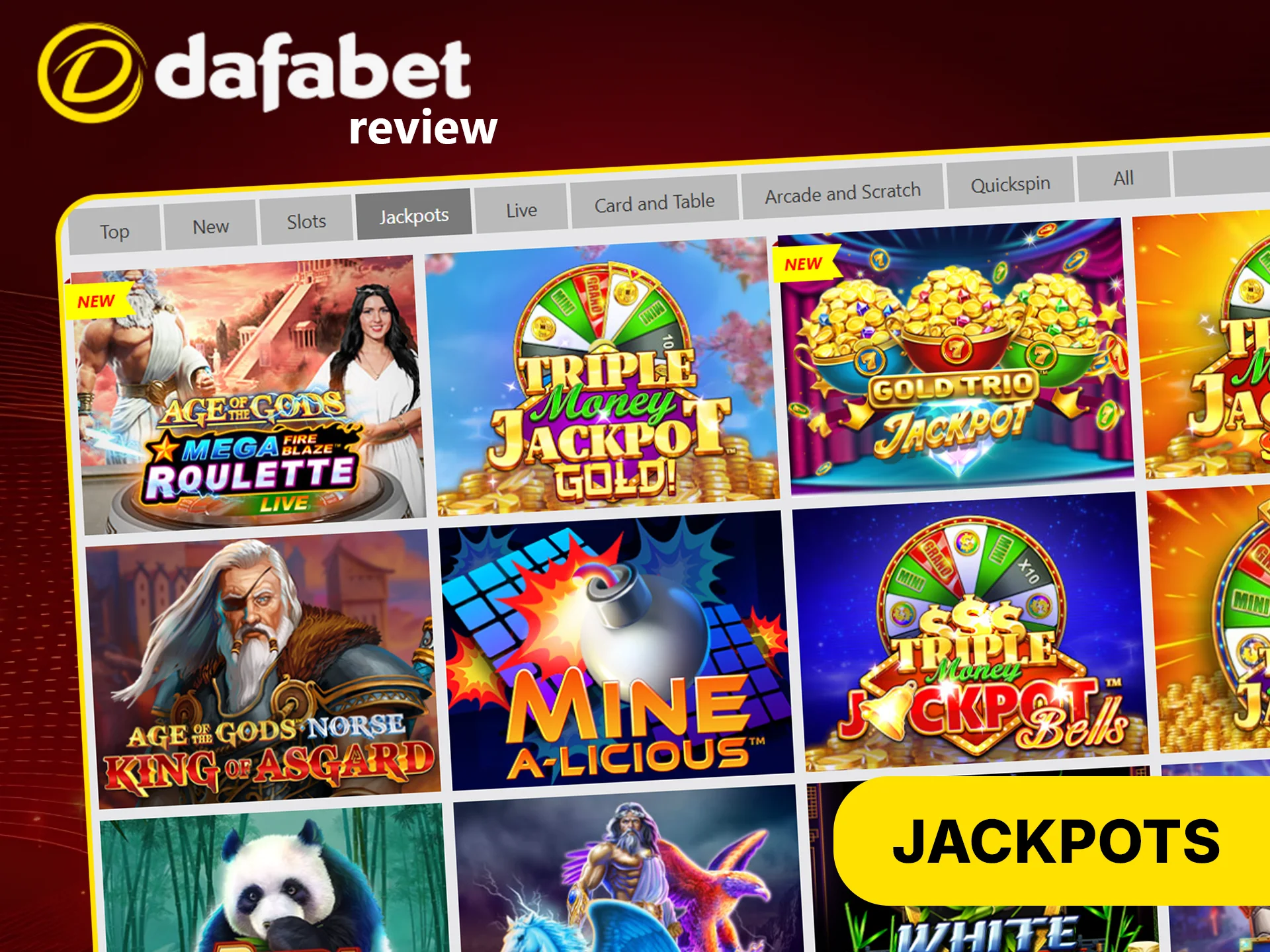 Win big prizes with Dafabet jackpots.