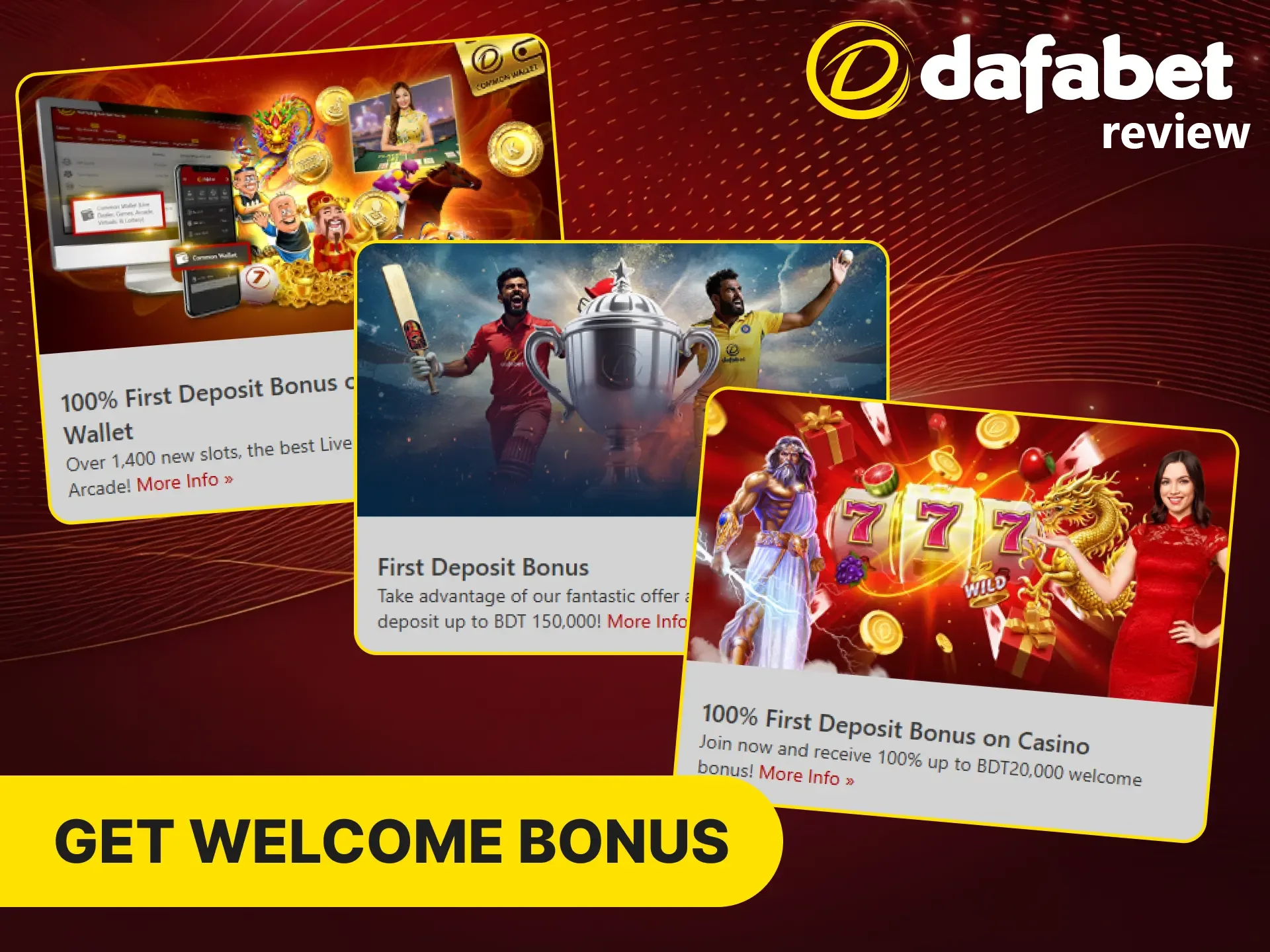 Choose your welcome bonus and get it in few steps at Dafabet.